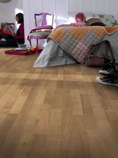 Ламинат Tarkett Дуб брашированный - фотография в интерьере