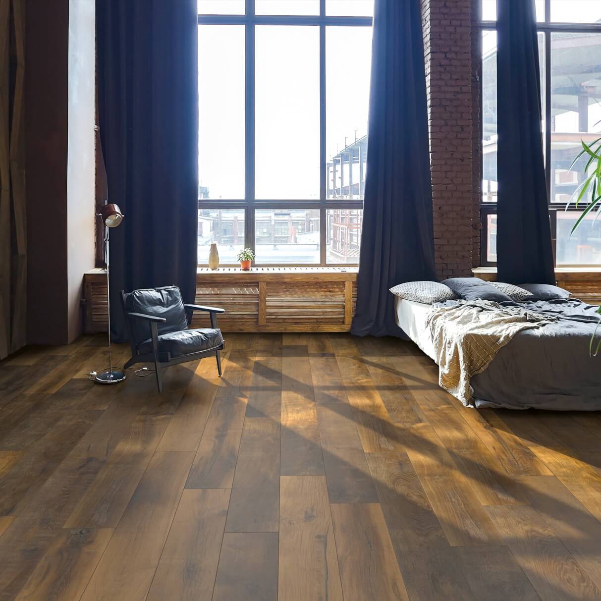 Виниловый пол SPC Rocko R090 Castltbridge в интерьере